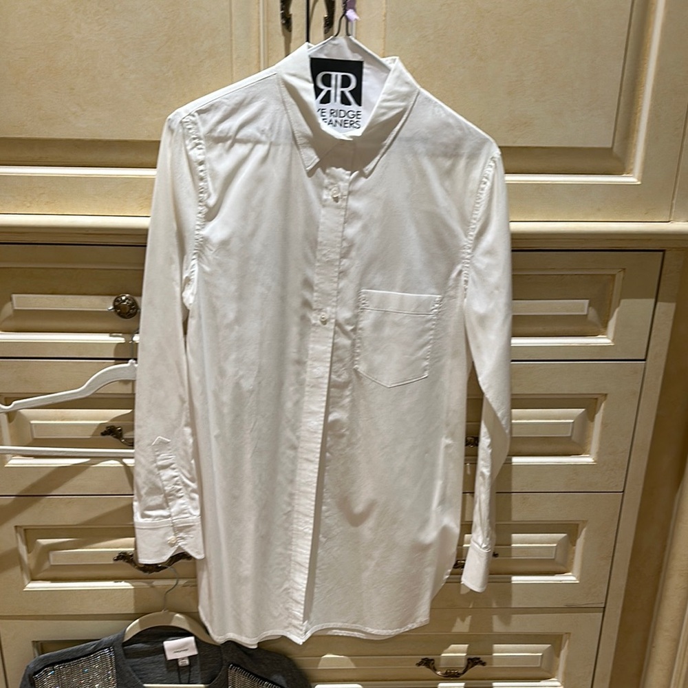 Gently Worn Vince Tunic white button down S